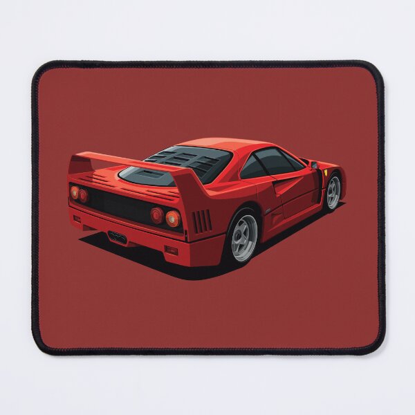 Item preview, F40 Retro 80s Red Hyper Coupe Art designed and sold by Ride & Relive.
