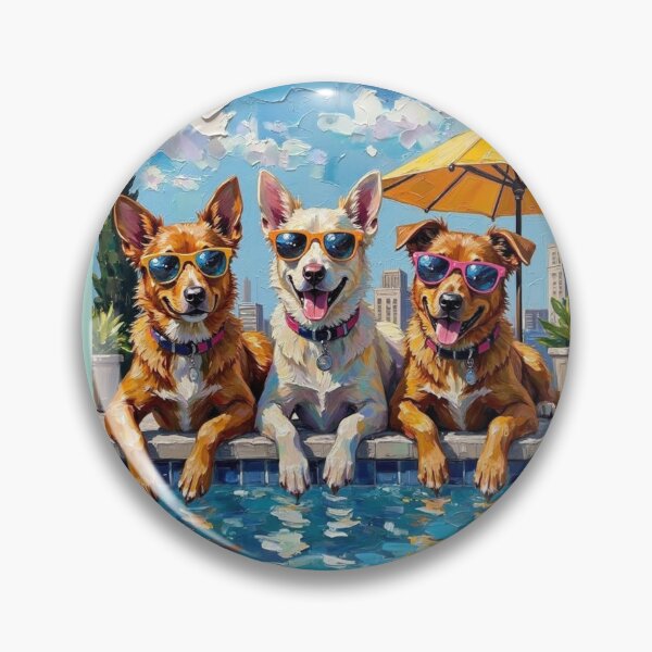 Item preview, Cool Pool Dogs designed and sold by Mary Spencer.