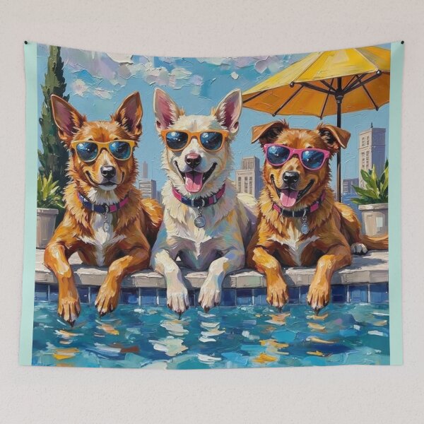 Item preview, Cool Pool Dogs designed and sold by Mary Spencer.