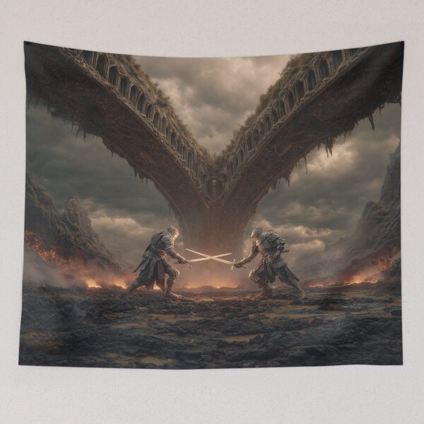 Item preview, Duel Beneath the Bone Bridge designed and sold by Rtymer.