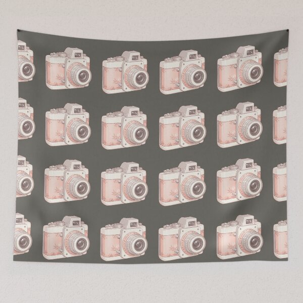 Item preview, vintage camera with flower designed and sold by obinsuma.