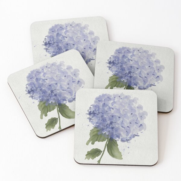 Item preview, Blue Watercolor Hydrangea Flower Illustration • Botanical Art Print designed and sold by Pragatee.