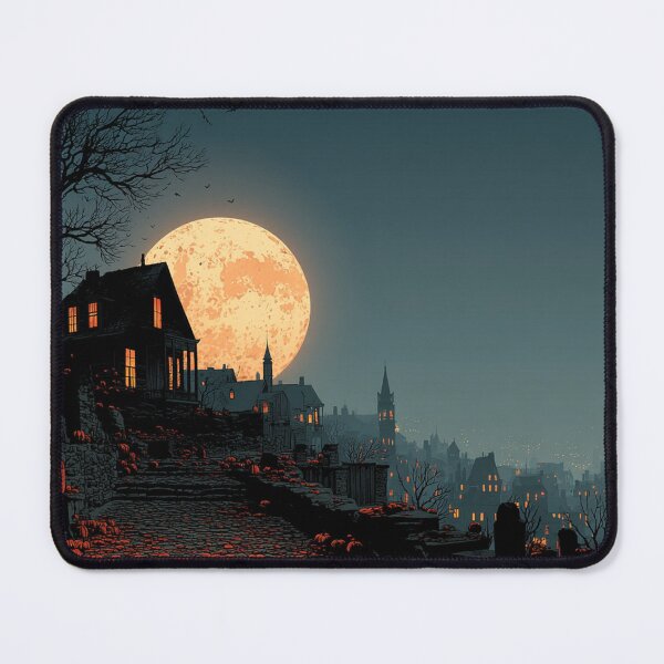 Item preview, Full Moon Rising Over Gothic Town designed and sold by Tanita Platina.