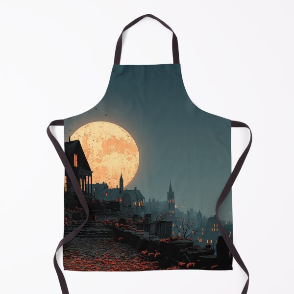 Item preview, Full Moon Rising Over Gothic Town designed and sold by Tanita Platina.
