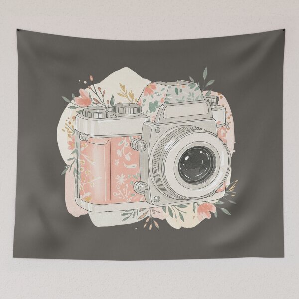Item preview, vintage camera with flower designed and sold by obinsuma.