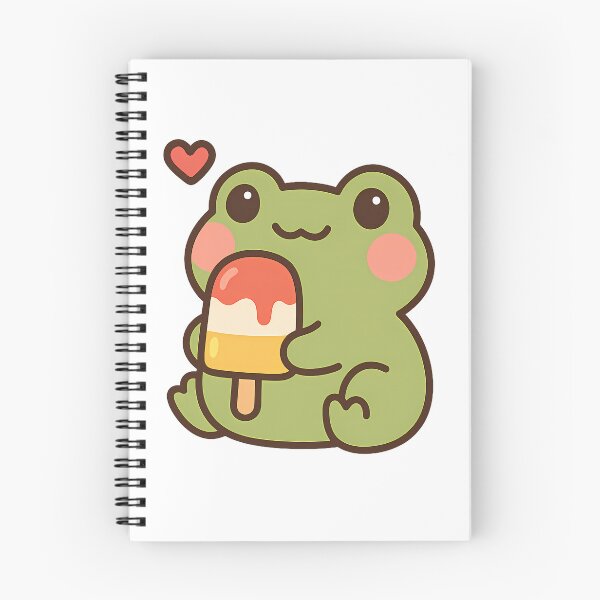 Item preview, Kawaii Frog Eating Popsicle designed and sold by Bottron9000.