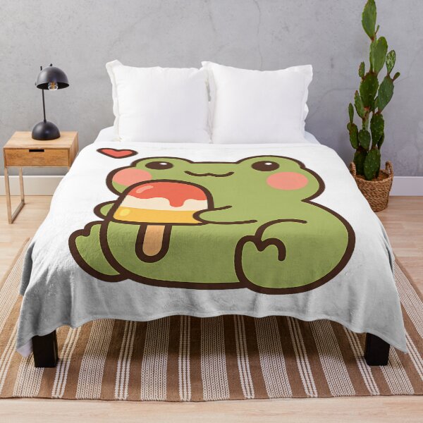 Item preview, Kawaii Frog Eating Popsicle designed and sold by Bottron9000.