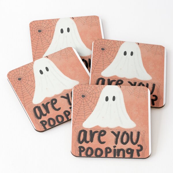Item preview, Are You Pooping? – Funny Ghost & Cat Illustration designed and sold by Pragatee.