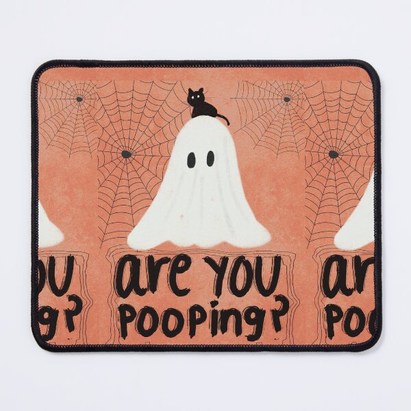 Item preview, Are You Pooping? – Funny Ghost & Cat Illustration designed and sold by Pragatee.