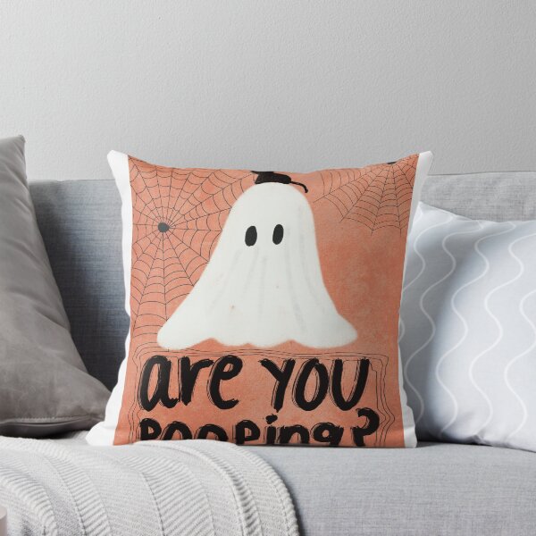 Item preview, Are You Pooping? – Funny Ghost & Cat Illustration designed and sold by Pragatee.