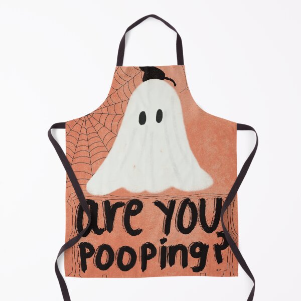 Item preview, Are You Pooping? – Funny Ghost & Cat Illustration designed and sold by Pragatee.
