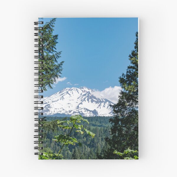 Item preview, Mount Shasta framed by trees and covered in snow designed and sold by lisavonbiela.