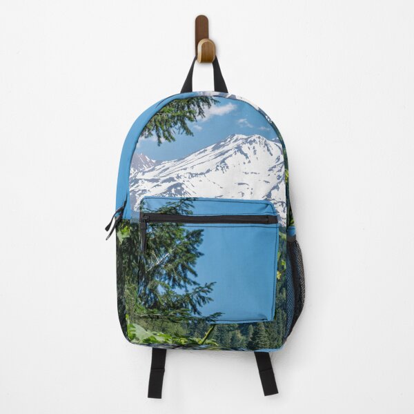 Item preview, Mount Shasta framed by trees and covered in snow designed and sold by lisavonbiela.
