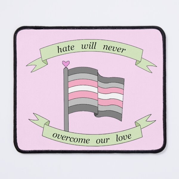 Item preview, "hate will never overcome our love" demigirl pride flag designed and sold by frankiesmonster.