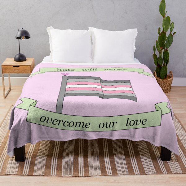 Item preview, "hate will never overcome our love" demigirl pride flag designed and sold by frankiesmonster.