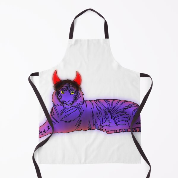 Item preview, Maple the Tiger Wearing Devil Horns – animalzinhats designed and sold by Ashley’sAnimalz.