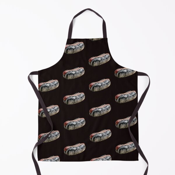 Item preview, Black hotdog bun with floral patterns designed and sold by Brendon987.