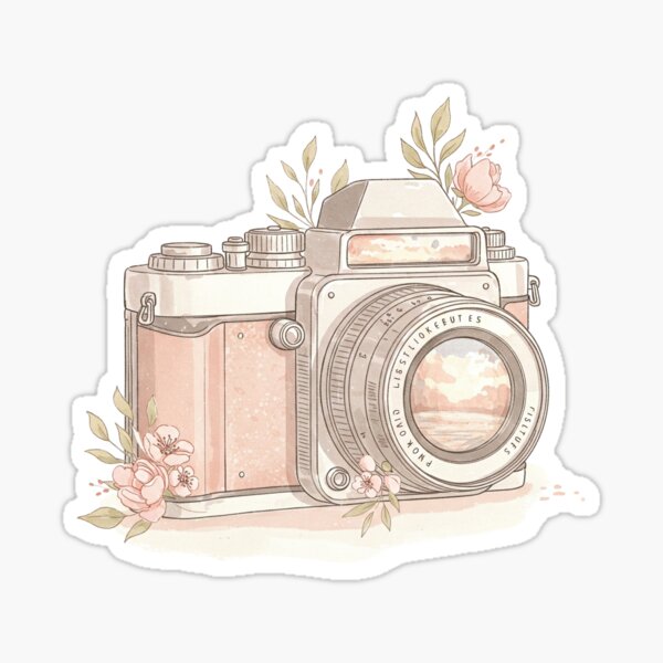 Item preview, vintage camera with flower designed and sold by obinsuma.