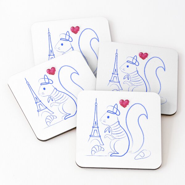 Item preview, Minimaliste écureuil français designed and sold by SecretSquirrellDesigns.