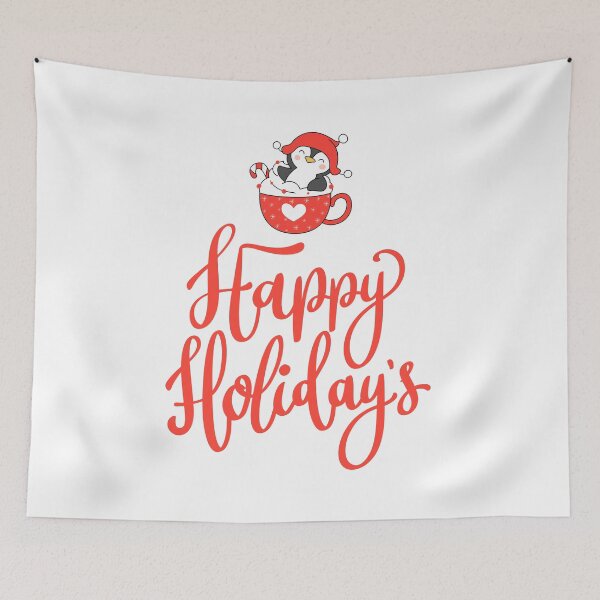 Item preview, Cute Christmas Penguin In a Cup Happy Holiday's designed and sold by ChaosDesigns876.