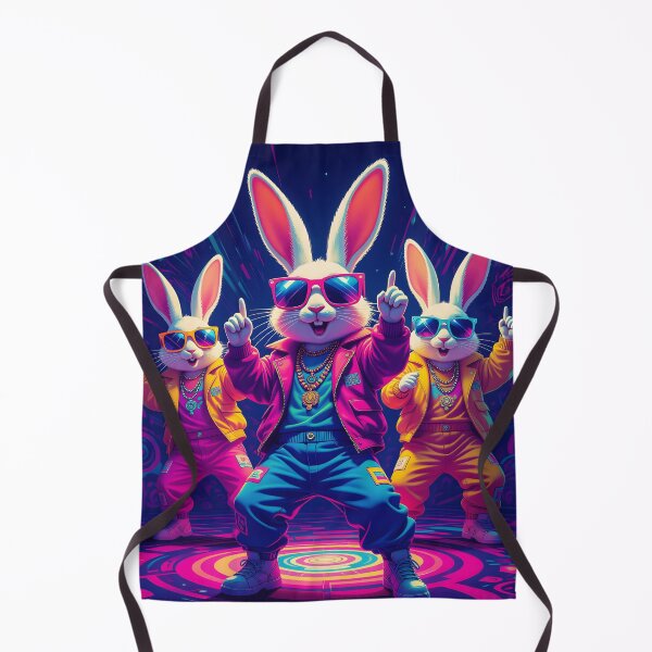 Item preview, Raving Loony Bunnies in a nightclub - Raving Rabbits designed and sold by SirenSeventyOne.