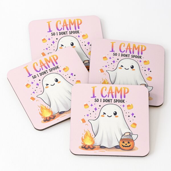 Item preview, Funny Halloween Camping Ghost- Cute Ghost designed and sold by AmabelleAtelier.