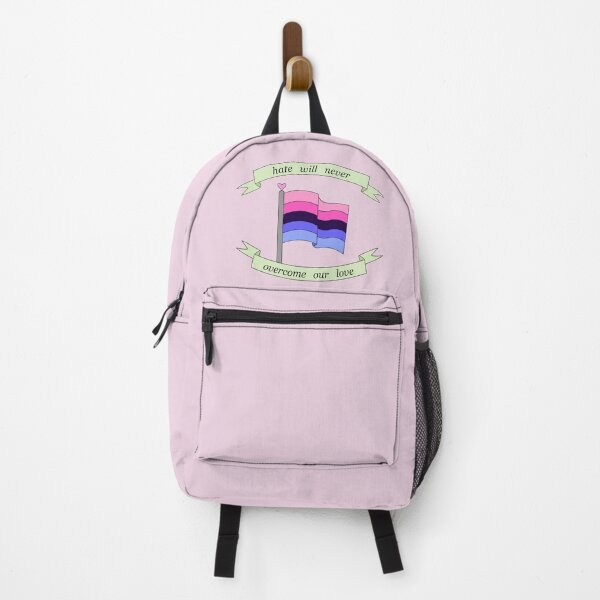 Item preview, "hate will never overcome our love" omnisexual pride flag  designed and sold by frankiesmonster.