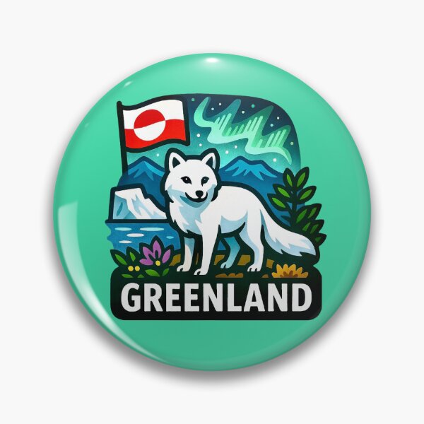 Item preview, Greenland - Arctic Fox with Snowy Tundra & Northern Lights designed and sold by Myra365Art.