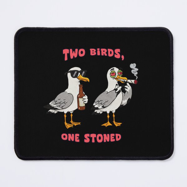 Item preview, Two Birds One Stoned Funny Seagulls designed and sold by TeeARTHY.
