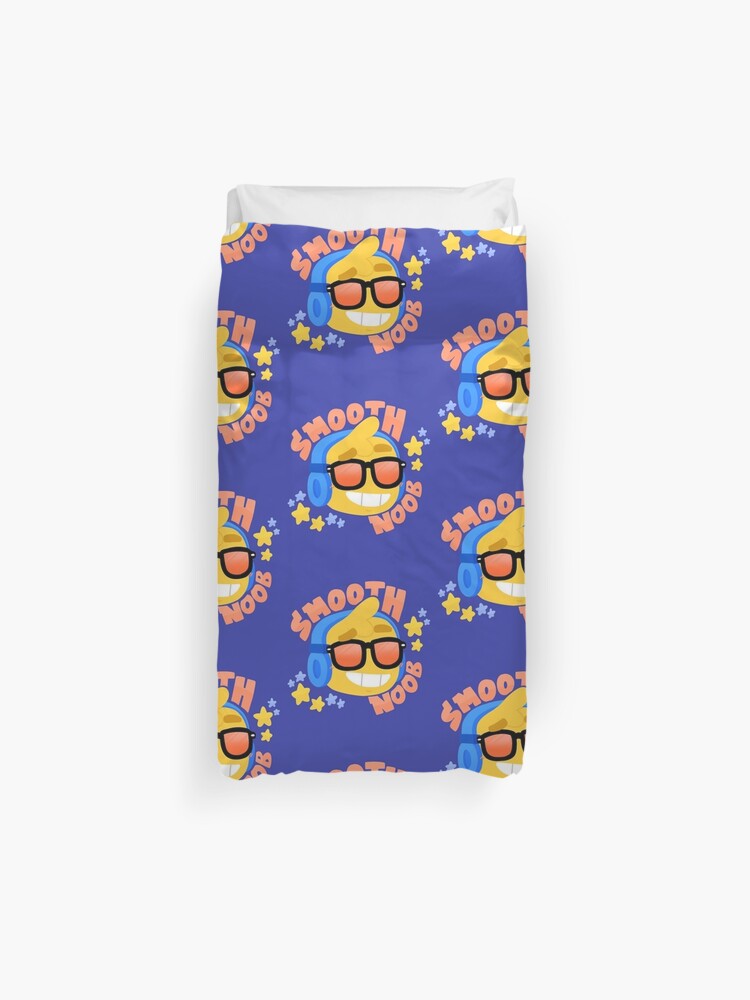 Hand Drawn Smooth Noob Roblox Inspired Character With Headphones Duvet Cover - noob roblox character