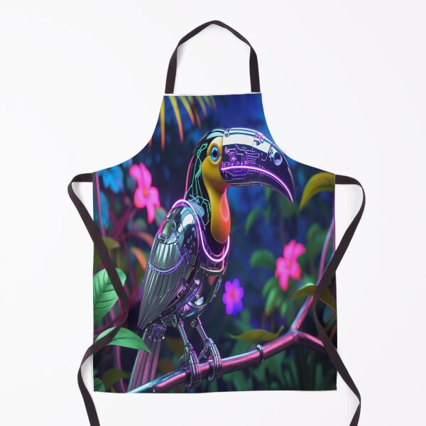 Item preview, Chrome Toucan Cyberpunk Neon Jungle Robot designed and sold by Max Store.