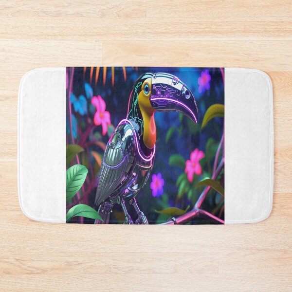 Item preview, Chrome Toucan Cyberpunk Neon Jungle Robot designed and sold by Max Store.