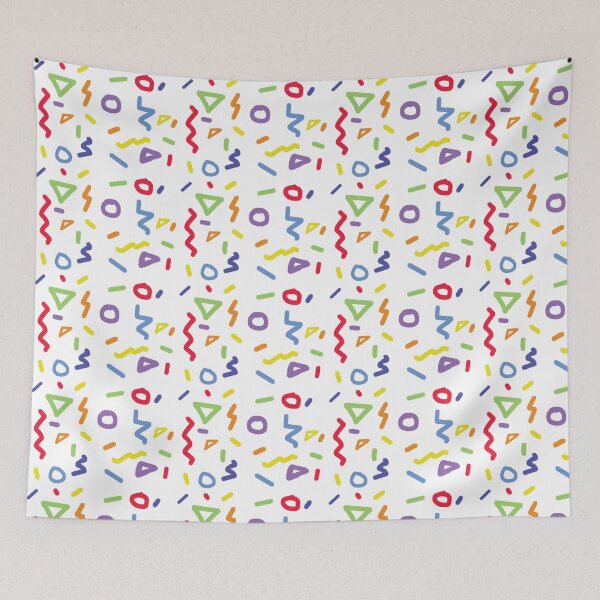 Item preview, Estampado retro - arcoíris (blanco) designed and sold by asphodeldreams.