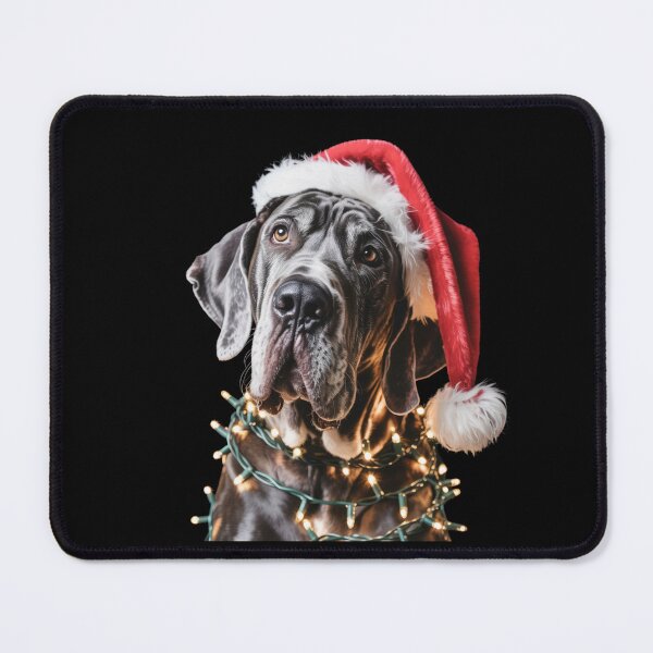 Item preview, Great Dane in Santa Hat Wrapped in Christmas Lights designed and sold by theartfulaspie.