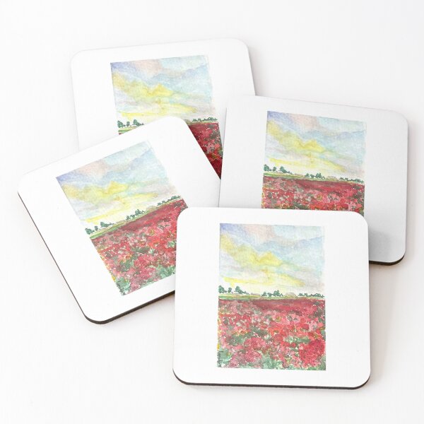 Item preview, Un champ pour toi - Coquelicots en aquarelle designed and sold by lupiabjodot.