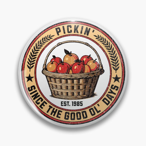 Item preview,  apple picking badge vintage style designed and sold by Graffik-Peeps.