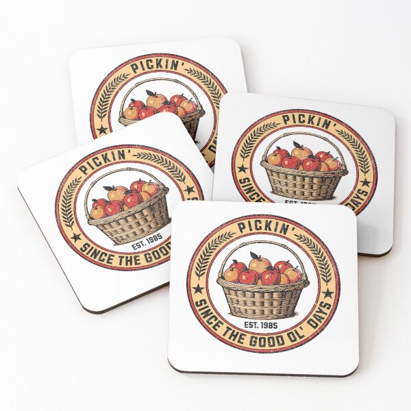 Item preview,  apple picking badge vintage style designed and sold by Graffik-Peeps.