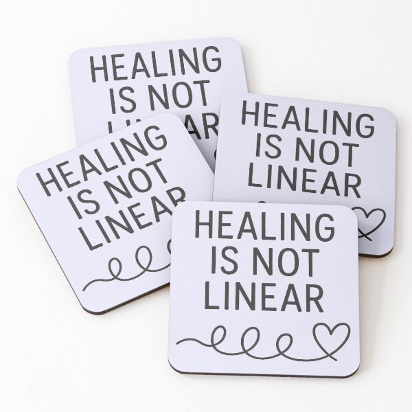Item preview, Healing Is Not Linear • Mental Health Quote designed and sold by Quiet Power Co..