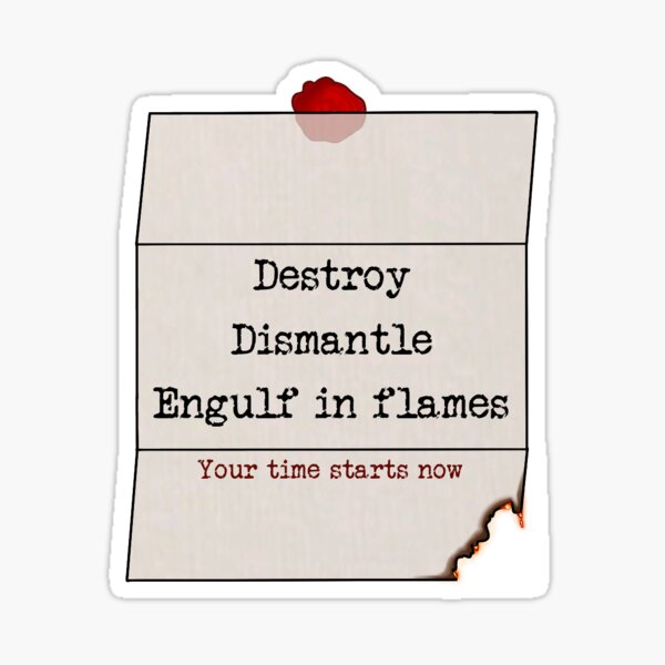 Item preview, Taskmaster: Destroy, Dismantle, Engulf in Flames designed and sold by Coralie Palmer.