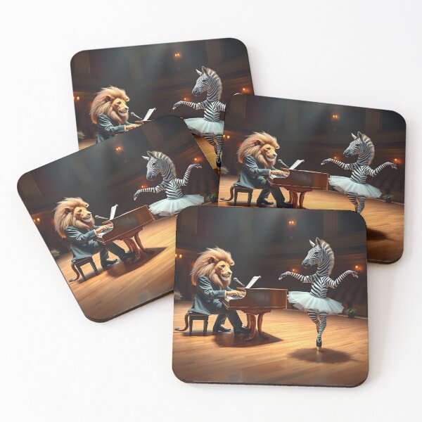 Item preview, Lion on the Keys, Zebra on the Move designed and sold by crazyartisAI.