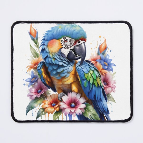 Item preview, parrot watercolor designed and sold by CreativeGorillas.