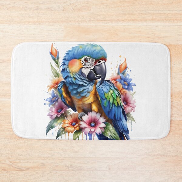 Item preview, parrot watercolor designed and sold by CreativeGorillas.