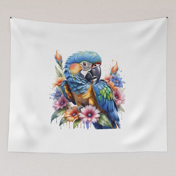 Item preview, parrot watercolor designed and sold by CreativeGorillas.