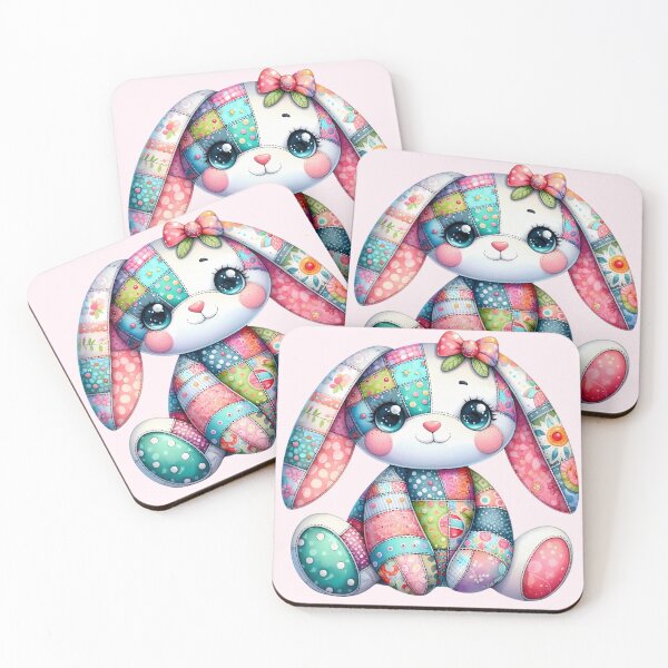 Item preview, Colorful Bunny - Patchwork Animal designed and sold by PawPrintStyles.