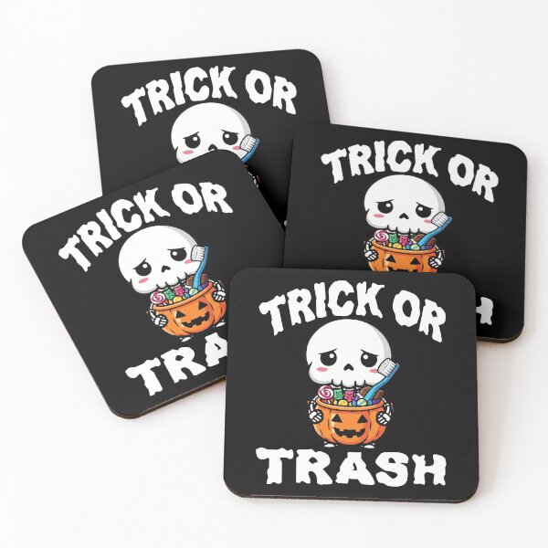 Item preview, TRICK OR TRASH - SKELETON HALLOWEEN designed and sold by KEF Custom.