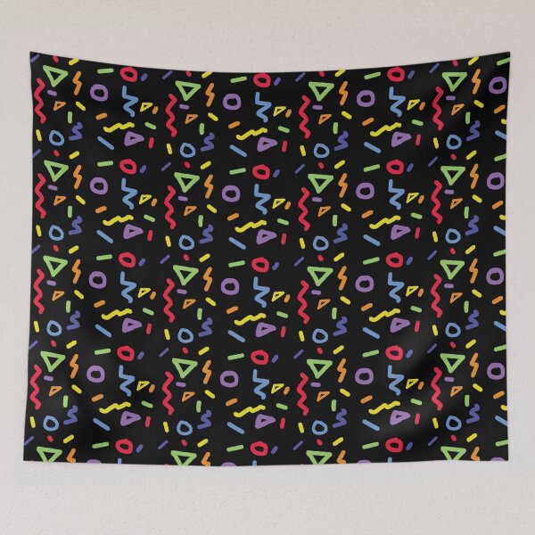 Item preview, Estampado retro - arcoíris (negro) designed and sold by asphodeldreams.