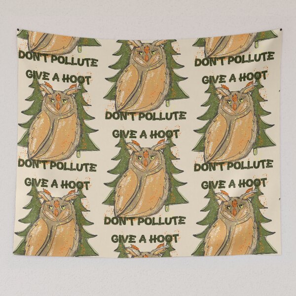 Item preview, give a hoot don’t pollute woodsy owl 2 designed and sold by crestfallenmermaid.