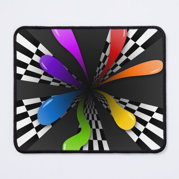 Item preview, Surge of Color – Rainbow Drip Over Checkerboard designed and sold by uniQuin.