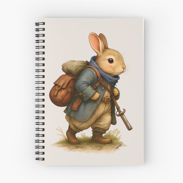 Item preview, Explorer Rabbit with Backpack – Vintage Travel Illustration designed and sold by DakotaPoppin.