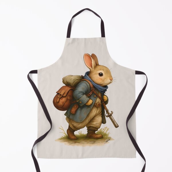 Item preview, Explorer Rabbit with Backpack – Vintage Travel Illustration designed and sold by DakotaPoppin.